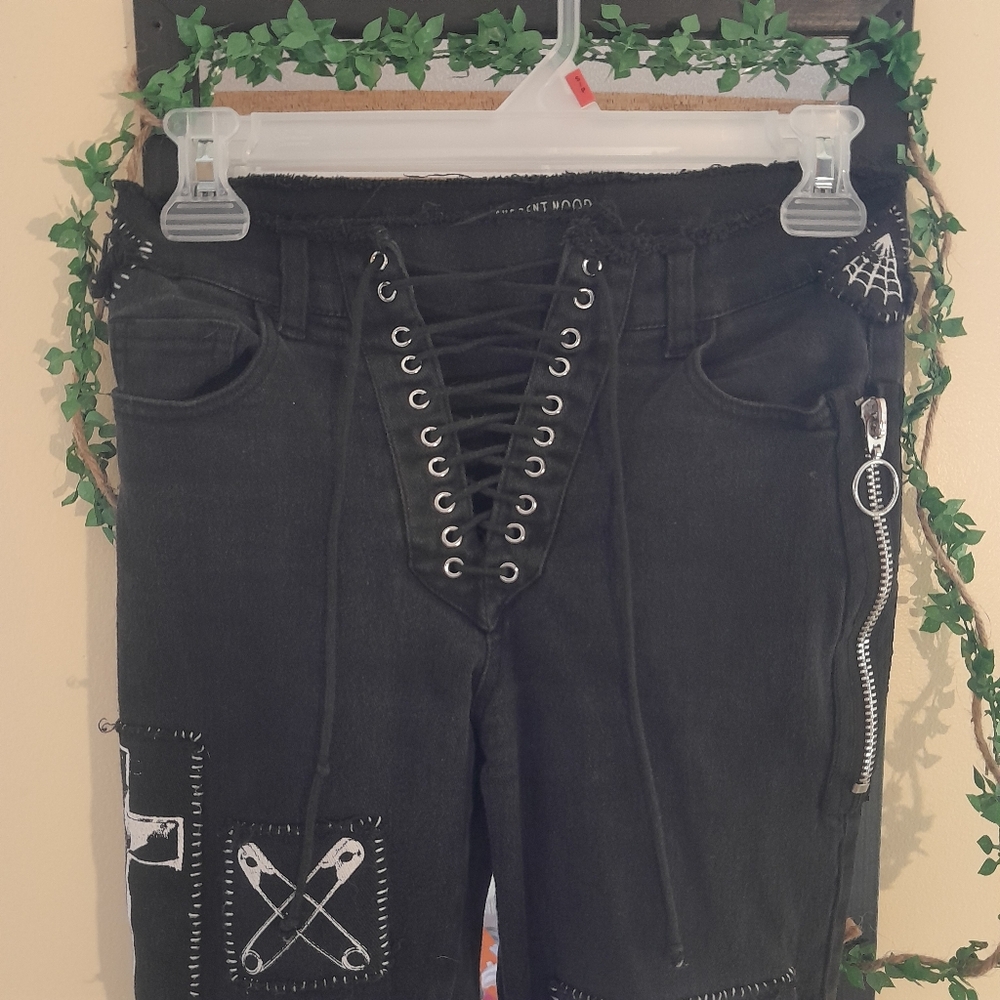 Current Mood Lace Up Skinney Jeans